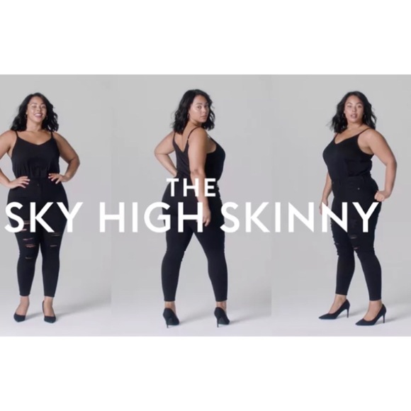 🆕 Premium Stretch Medium Wash Sky High Skinny Jeans 14 R NWT New! - Picture 5 of 6